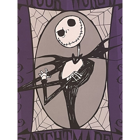 NEW Nightmare Before Christmas Purple Wood Box Art Jack "Your Worst Nightmare" - Picture 2 of 4